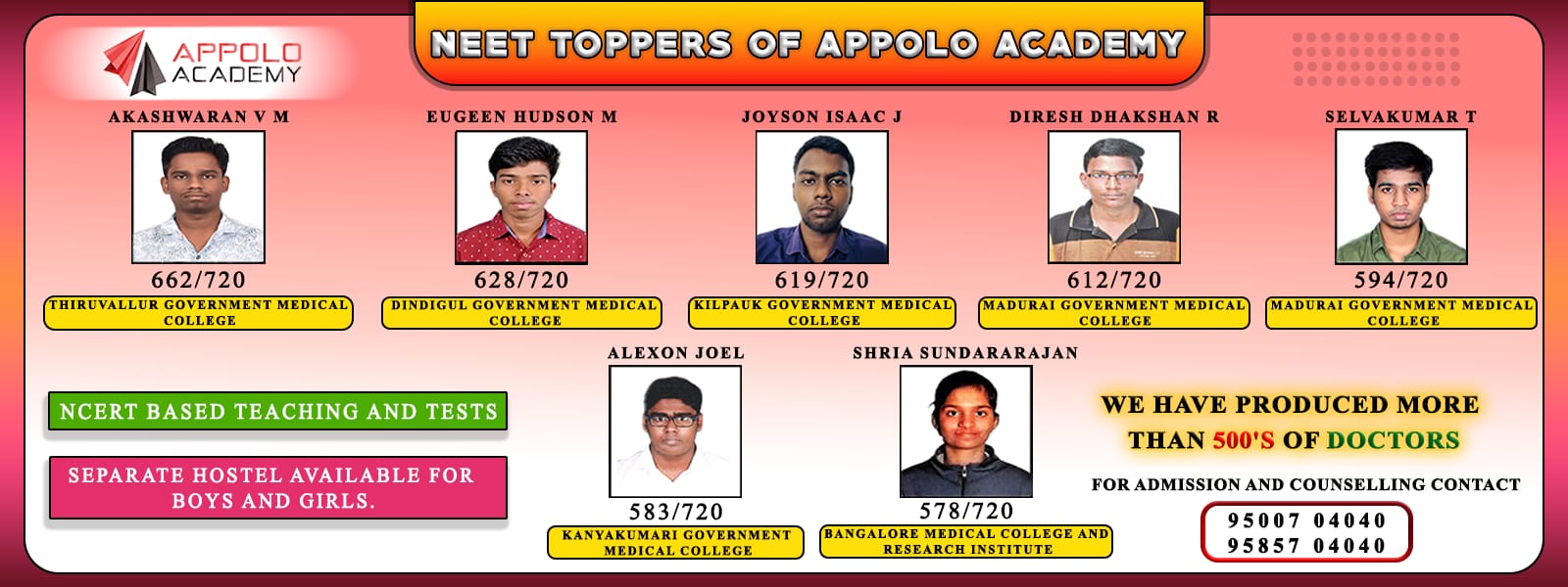 Appolo Academy Results